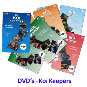 A series of dvds with the title " koi keepers ".