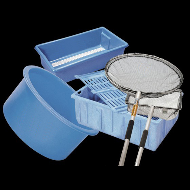 A blue container with two sticks and a bowl