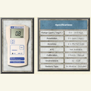 A digital thermometer is shown next to an electronic device.