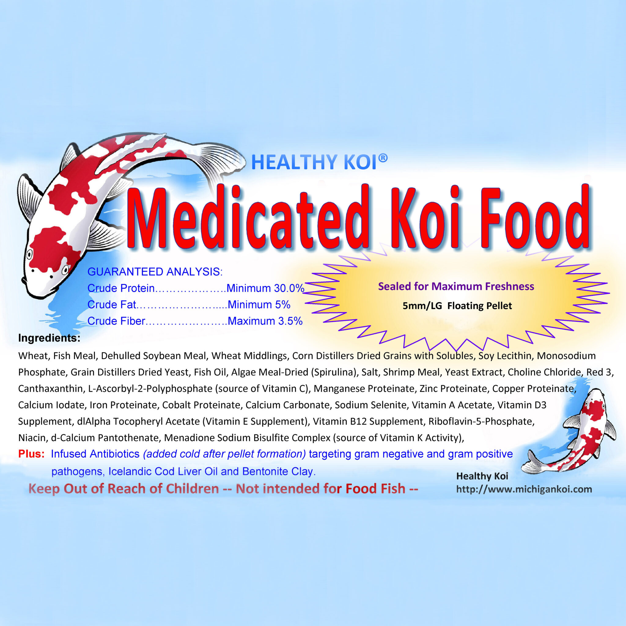 Healthy Koi Medicated Koi Food Michigan Koi